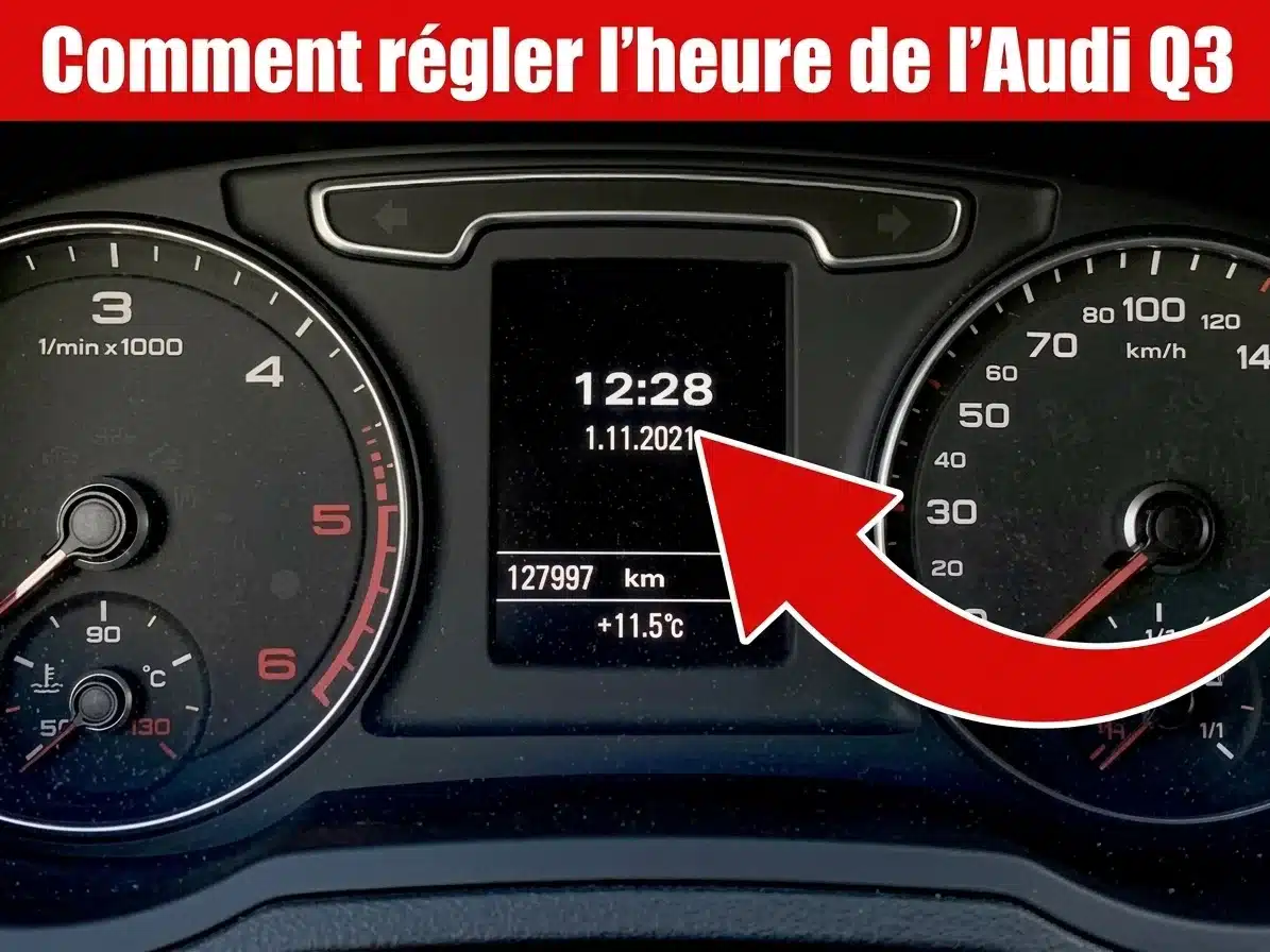 régler l'heure de l'Audi Q3